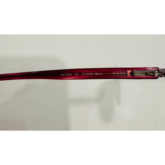 EUC Elle Womens Designer Glasses EL13344 Burgundy Oval Frame 51-16-135mm - Picture 5 of 8
